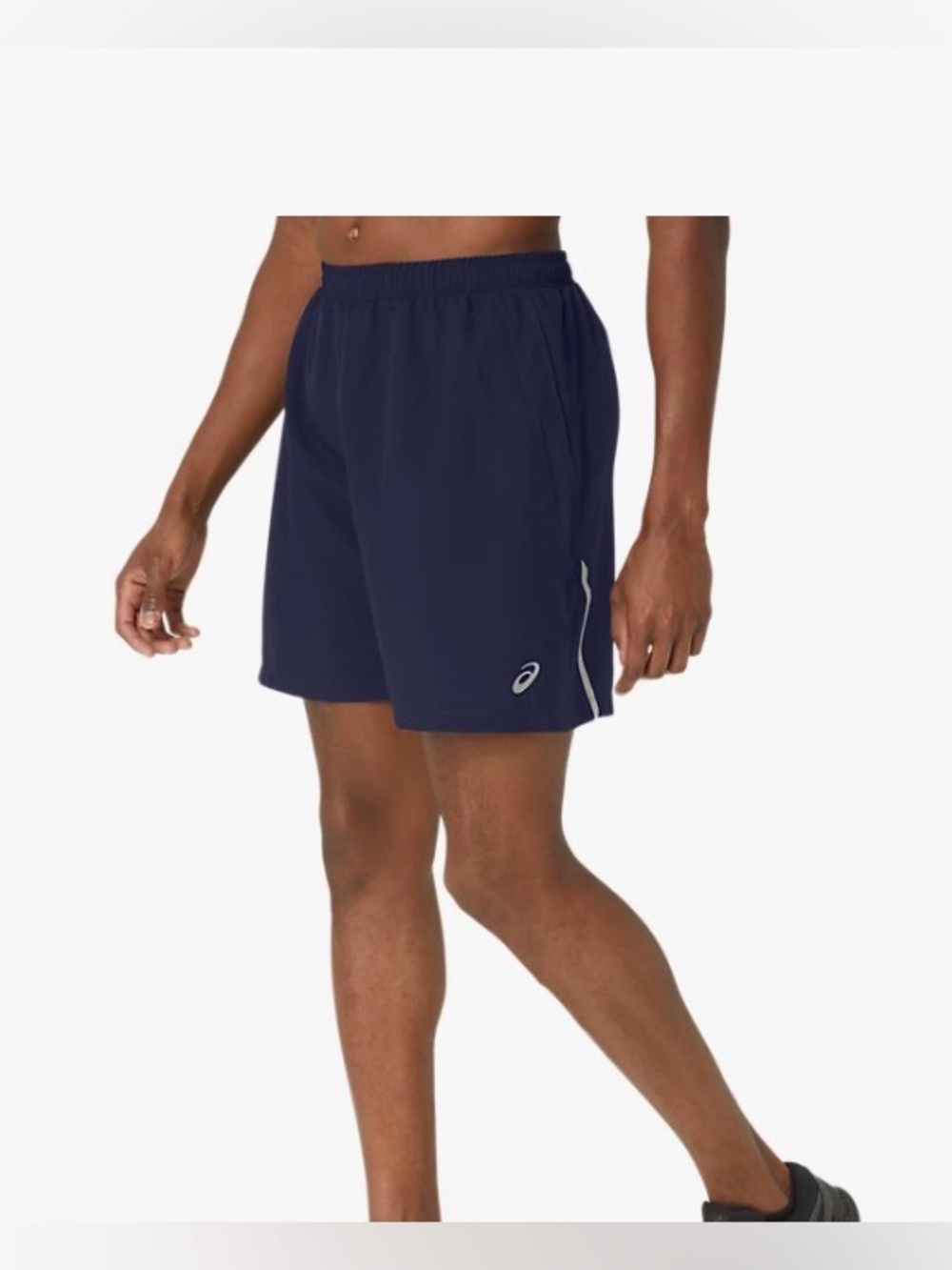 ASICS PR Lyte Men’s Size Small Navy Blue 7 in Drawstring Running Athletic Shorts